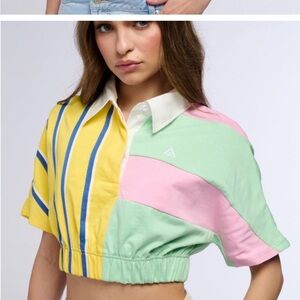 Colorful Striped Crop Top